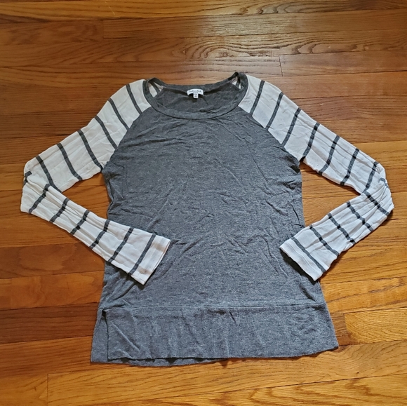Splendid Tops - Splendid gray top striped long seeves Made in USA